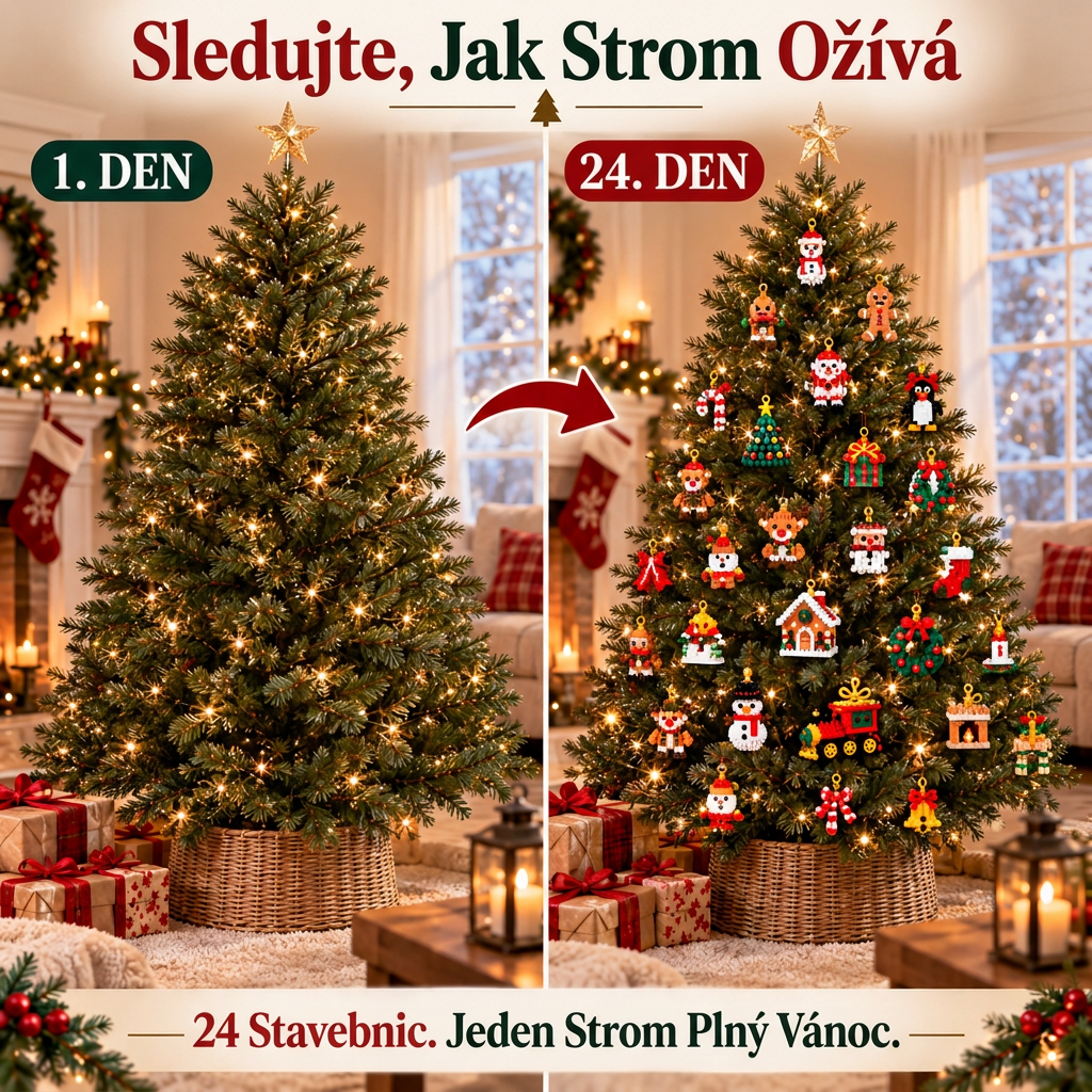 🎅🔥 POSLEDNÍ DEN: 50% SLEVA 🍇 Vánoční stavebnicový adventní kalendář pro celou rodinu! 💎