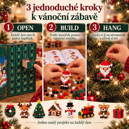 🎅🔥 POSLEDNÍ DEN: 50% SLEVA 🍇 Vánoční stavebnicový adventní kalendář pro celou rodinu! 💎